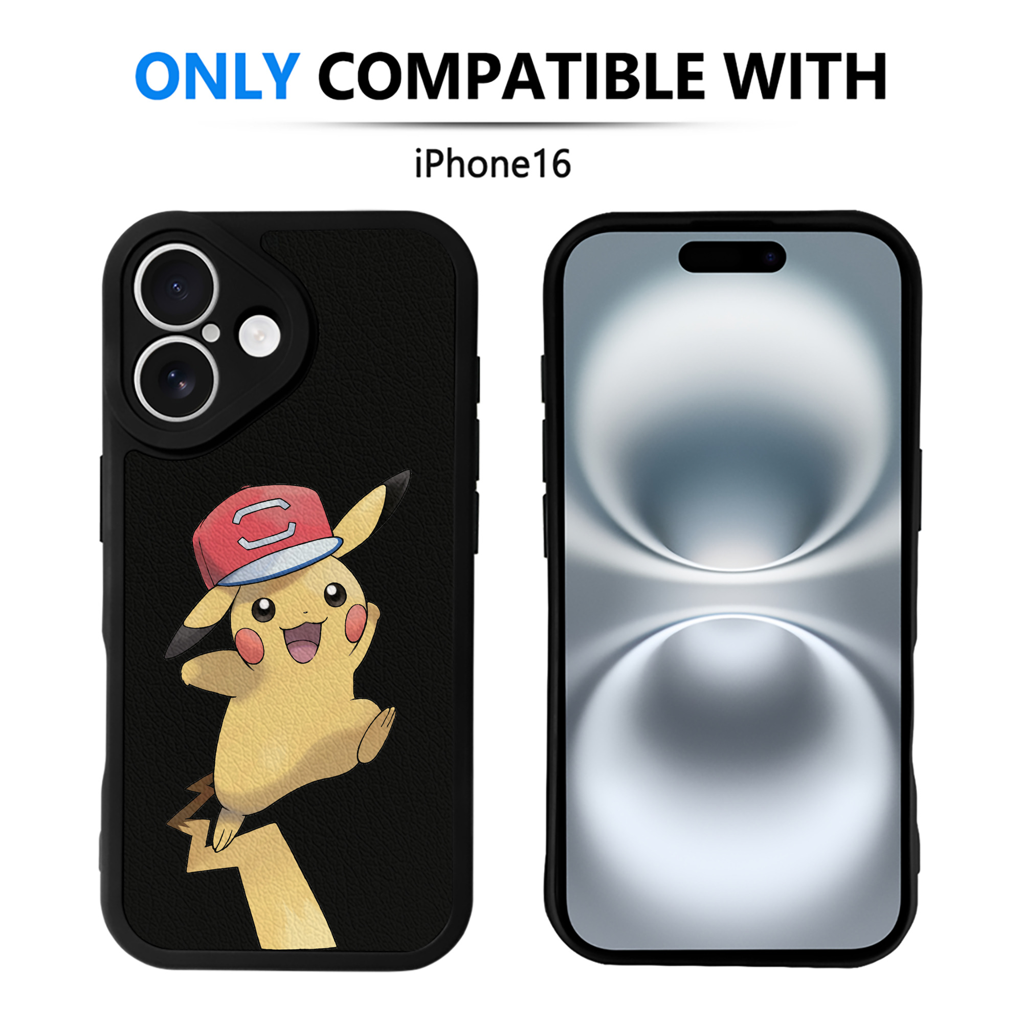（画像用） ポケットモンスター Pokémon 【iPhone 16シリーズ対応】シリコンスマホケース（レザー調） 材質：シリコン